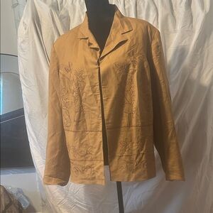 Stylish Tan Women's Varsity Jacket